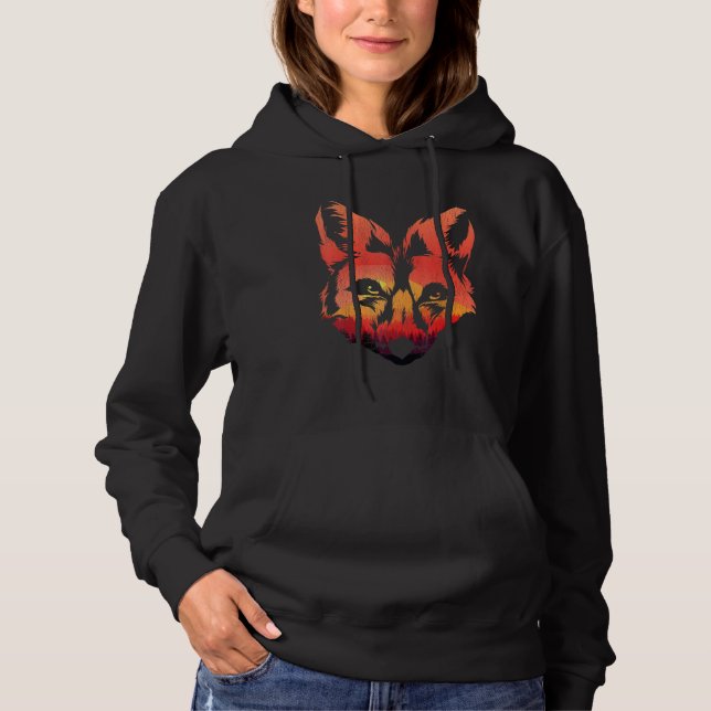 Cooler Tierwald Tierfox Naturfox Hoodie (Vorderseite)