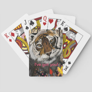 Cooler Tiger, bearbeitbarer Text Spielkarten