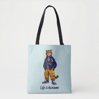 Cooler Tiger in Streetwear-Kunst - Urbaner Stil Ti