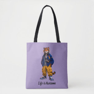 Cooler Tiger in Streetwear-Kunst - Urbaner Stil Ti