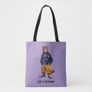 Cooler Tiger in Streetwear-Kunst - Urbaner Stil Ti