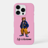 Cooler Tiger in Streetwear-Kunst - Urbaner Stil Ti