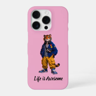 Cooler Tiger in Streetwear-Kunst - Urbaner Stil Ti iPhone 16 Pro Hülle