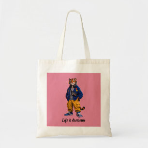 Cooler Tiger in Streetwear-Kunst - Urbaner Stil Ti Tragetasche