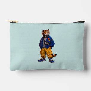 Cooler Tiger in Streetwear-Kunst - Urbaner Stil Ti Zubehörtasche
