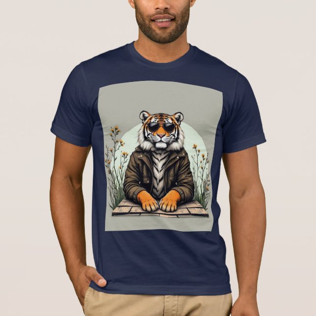 "Cooler Tiger mit Sonnenbrille T - Shirt - Stilvol (Vorderseite)