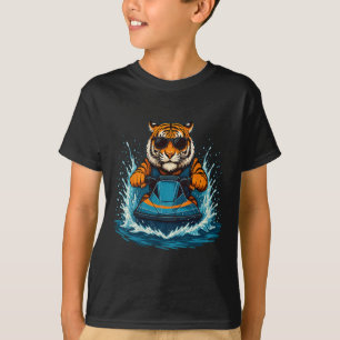 Cooler Tiger Mit Sungles Sommer Stimmung Feline Je T-Shirt