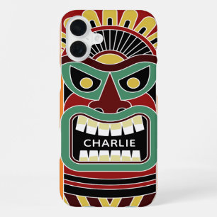 Cooler Tiki-Totem-Telefonhülle mit individuellem N iPhone 16 Plus Hülle