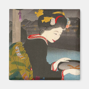 Cooler traditioneller japanischer Holzdruck-Klassi Magnet