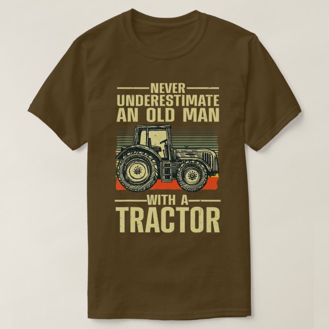 Cooler Traktor für Vater Großvater Bauer T-Shirt (Design vorne)