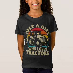 Cooler Traktor Lover Nur ein Mädchen, das Traktore T-Shirt