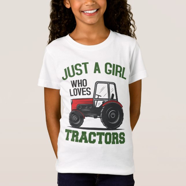 Cooler Traktor Lover Nur ein Mädchen, das Traktore T-Shirt (Vorderseite)