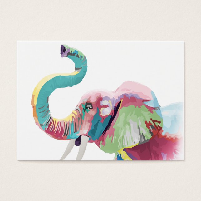 Cooler, trendiger, farbenfroher Elefant (Vorderseite)