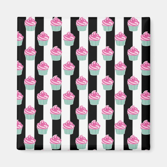Cooler Trendy Bleck and Wide, Cup Cakes Magnet (Vorne)
