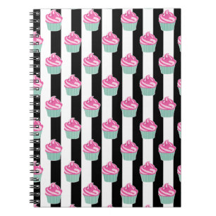 Cooler Trendy Bleck and Wide, Cup Cakes Notizblock