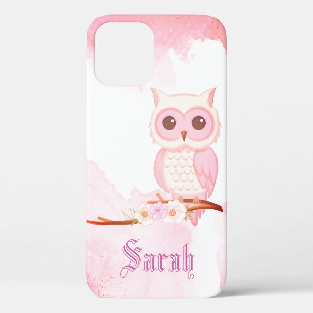 Cooler, trendy Pink Owl Case-Mate iPhone Case (Rückseite)