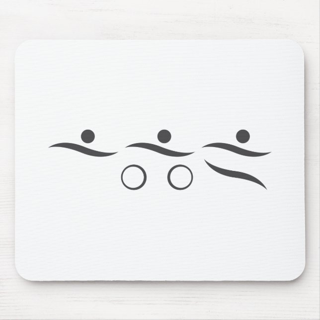 Cooler Triathlonentwurf gedruckt auf verschiedenem Mousepad (Vorne)