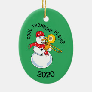 Cooler Trombone-Player Keramik Ornament