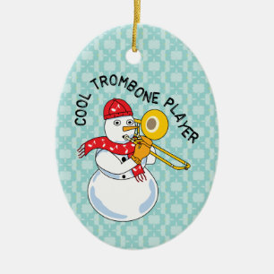 Cooler Trombone-Player Keramik Ornament