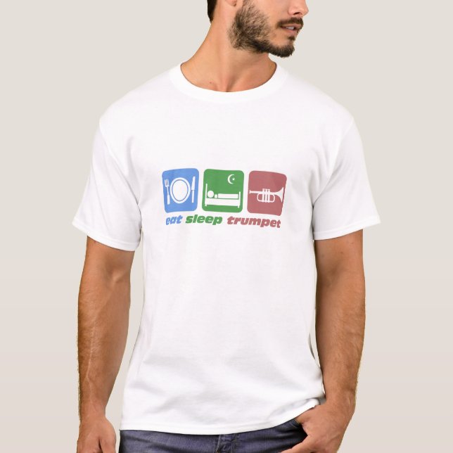 Cooler Trompetespieler T-Shirt (Vorderseite)