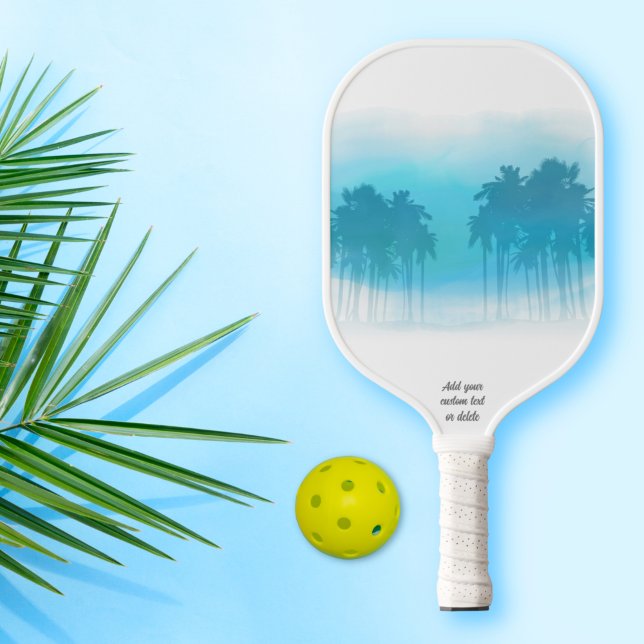 Cooler tropischer Palmenbaum Blaue Farbe Pickleball Schläger (Von Creator hochgeladen)