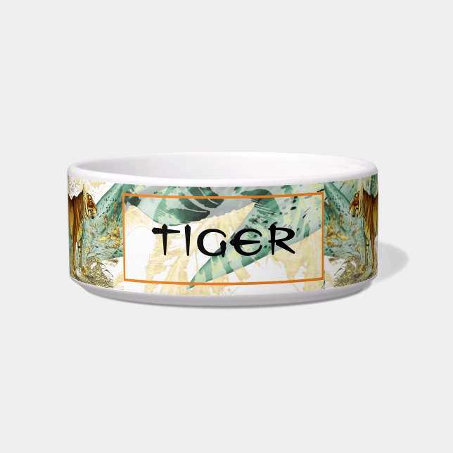 Cooler Tropischer Safari Wilder Kat Tiger Napf (Vorderseite)