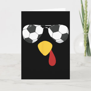 Cooler Truthahn Gesicht Mit Fußball Sonnenbrille E Karte