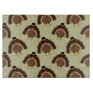 Cooler türkischer Erntedank mit braunem, grünem Mu Schneidebrett