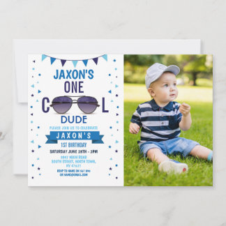 Cooler Typ 1. GeburtstagsSonnenbrille Summer Boy F Einladung