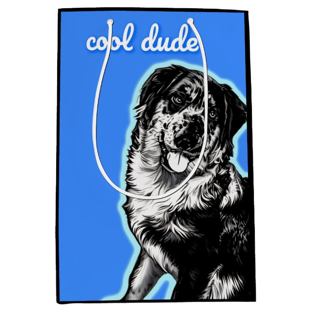 Cooler Typ Australischer Schäferhund Geschenktüte (Vorderseite)