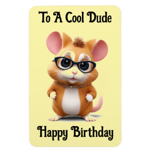 Cooler Typ Hamster Flexibler Photo Magnet