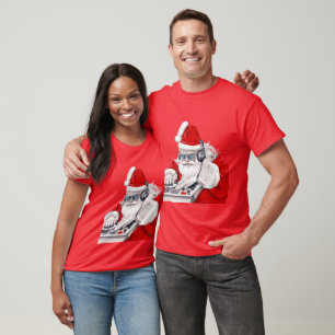Cooler Typ Old Skool Achtzig WeihnachtsdJ T-Shirt