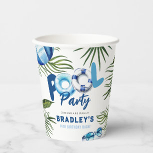 Cooler Typ Pool Party Jungen Geburtstag  Pappbecher