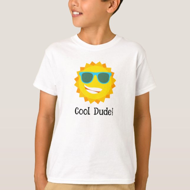 "Cooler Typ!" Sunshine Cartoon T - Shirt für Junge (Vorderseite)