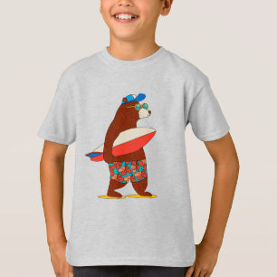 Cooler Typ! Surfer Bär; Niedliche Kinder T-Shirt