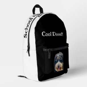 "Cooler Typ!" Süßer Hund mit Sonnenbrille-Rucksack Bedruckter Rucksack