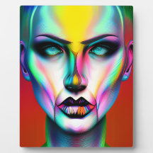 Cooler und cremefarbener Androgynroboter