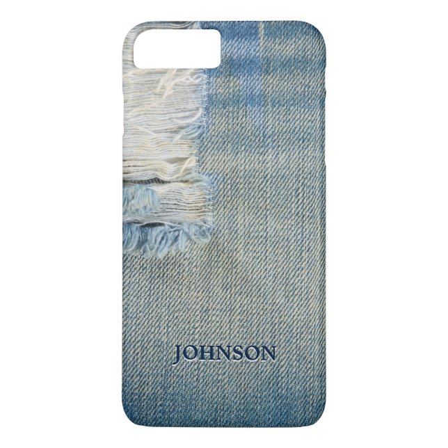 Cooler und lustiger blauer Jean verlegt Case-Mate iPhone Hülle (Rückseite)
