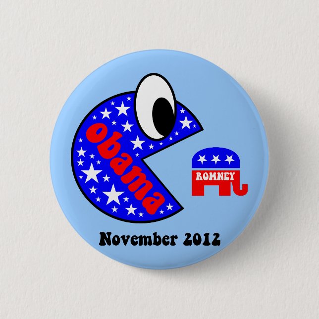 Cooler und lustiger Obama 2012 Button (Vorderseite)