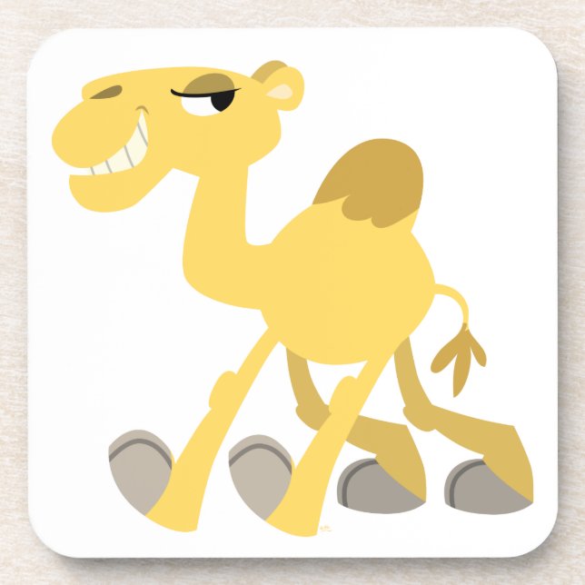 Cooler und Niedlicher Cartoon Camel Untersetzer Se (Vorderseite)