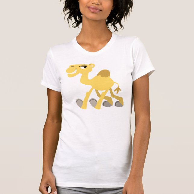 Cooler und Niedlicher Cartoon Camel Women T - Shir T-Shirt (Vorderseite)