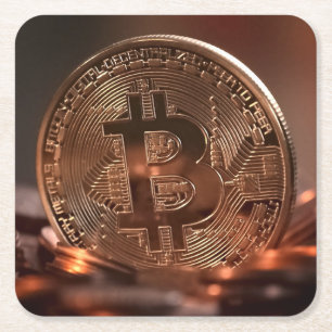 Cooler und schlauer Bitcoin-Stash Rechteckiger Pappuntersetzer