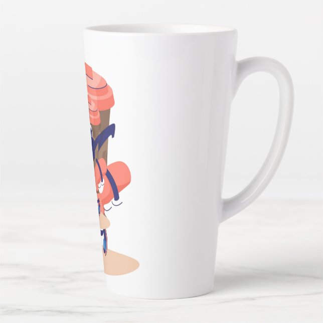 Cooler und sonniger Kaffeecharakter Milchtasse (Rechts)