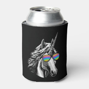 Cooler Unicorn mit Regenbogen sunglass Dosenkühler