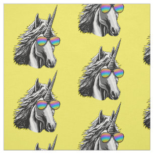 Cooler Unicorn mit Regenbogen sunglass Stoff