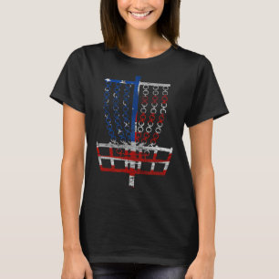 Cooler US-Flaggen-Disc-Golf-Korb - Fourth Of July T-Shirt