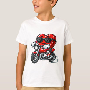 Cooler Valentinstag Herzklopfen Motorradfahrer T-Shirt