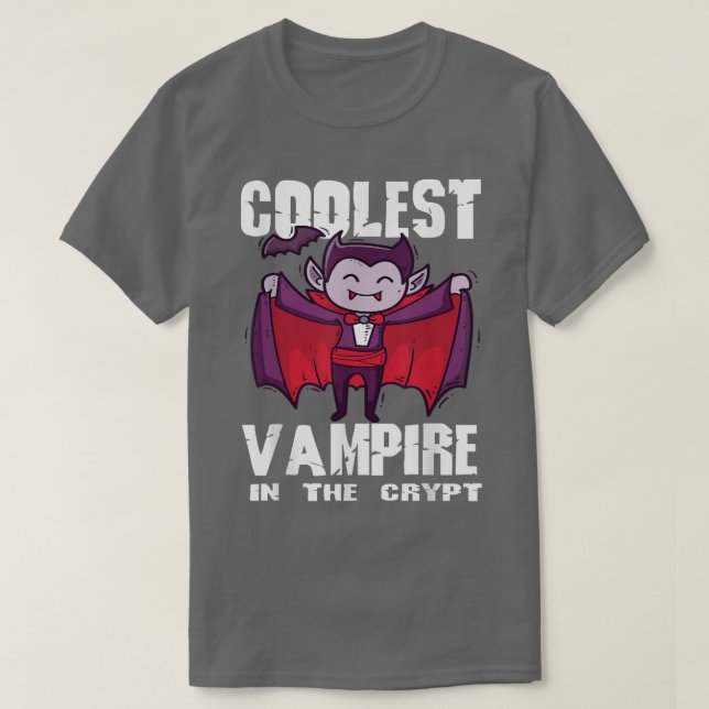 Cooler Vampir im Vampir Halloween Vam T-Shirt (Design vorne)