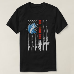 Cooler Vater American Flag Fish Fish Fishing Fishi T-Shirt
