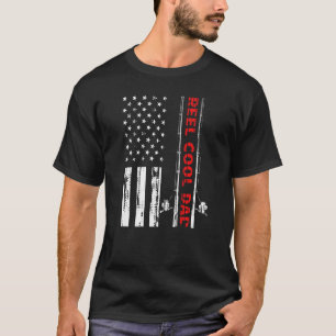 Cooler Vater Angelfisch Fisch Fischer Usa Ameri T-Shirt
